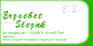 erzsebet slezak business card